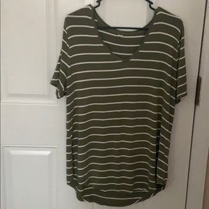 V-neck striped shirt